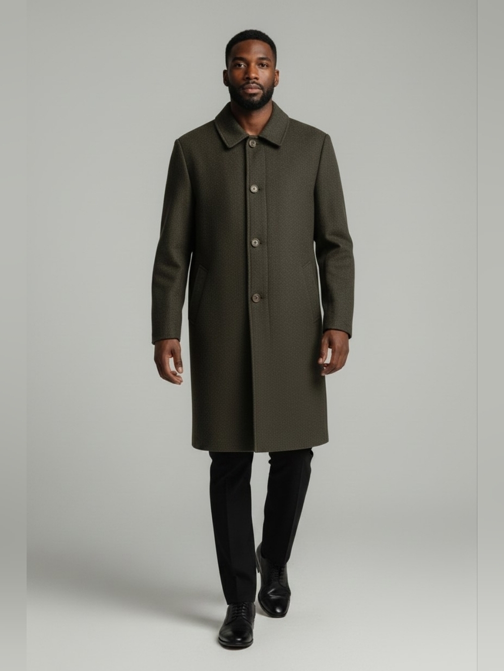 Hart Schaffner Marx Gold Collection Wool Cashmere Overcoat